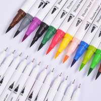 20 Colors 48/60 Colors 100 Colors of Water Based Dual Tips Coloring Brush Marker For Calligraphy Drawing Sketching Coloring Book