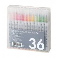 ZIG Non Toxic Art Markers 36 Colors Watercolor Brush Pen Set With Fine Liner Tip