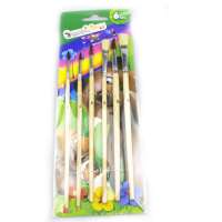 Nature wood Art supplies 5pcs  artist wooden acrylic and oil paint brush set