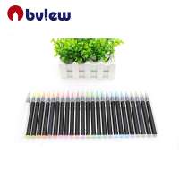 24 colors water based watercolor soft tip brush pens for painting