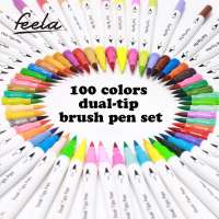 100  colors Refillable inked Watercolor Brush Pen