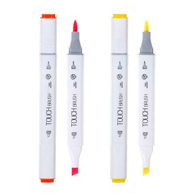 Superior High Quality Rubber Brush Nib Alcohol Based Paint Marker Pen Colored Drawing Marker Set